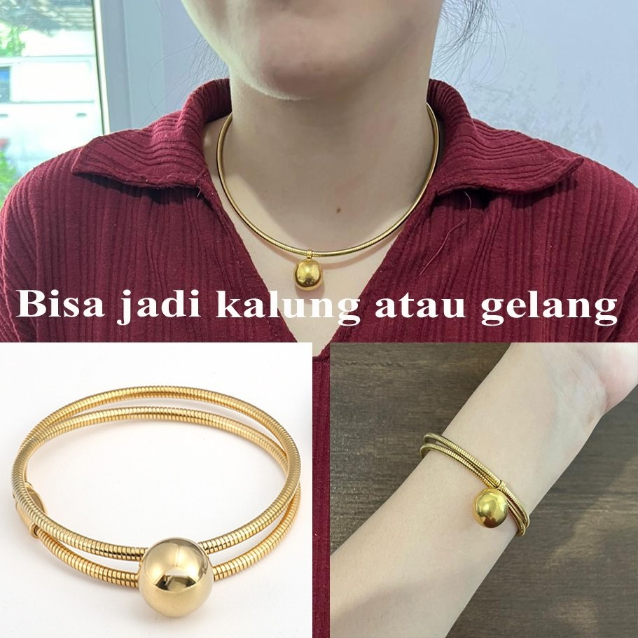 kalung dan Gelang Bahan Titanium Pengait Magnet