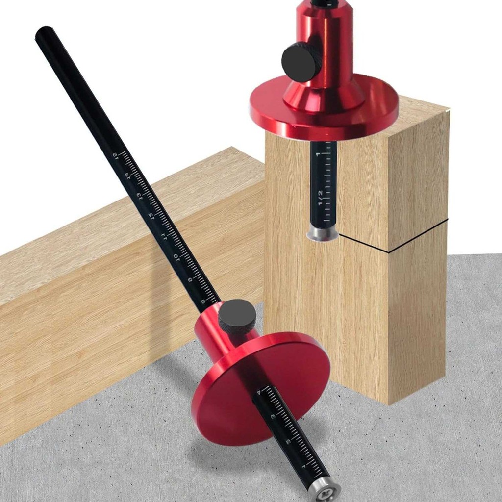 

Mesin gambar garis pertukangan kayu tipe bilah yang ditingkatkan, mesin penanda paralel fungsi ganda skala ganda Inggris Primal AIX Marking Gauge Scriber European Ruler Woodworking Wheel A71 Quality