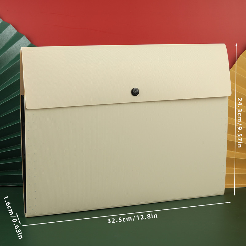 

Recently Popular A4 Horizontal Folder Multi-layer Student Storage Bag 5 Layers Test Paper Press Button Large Capacity