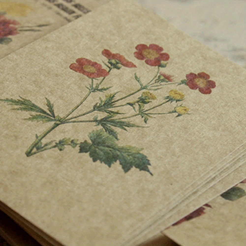 

24pcs Vintage Rose Carf Postcards - Add A Touch Of Elegance To Your Greetings!