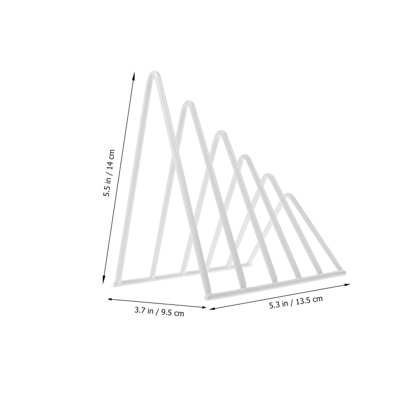 

File Organizer Triangle Iron Art Creative Office Desktop Books Magazine Storage Newspaper Bookshelf Pen Holder Desk Decoration