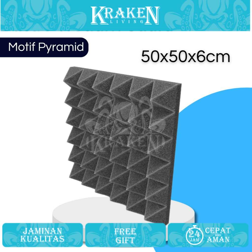 Busa Peredam Suara Ruangan Pyramid - Peredam Suara Ruangan Musik Studio 【KRAKEN LIVING】