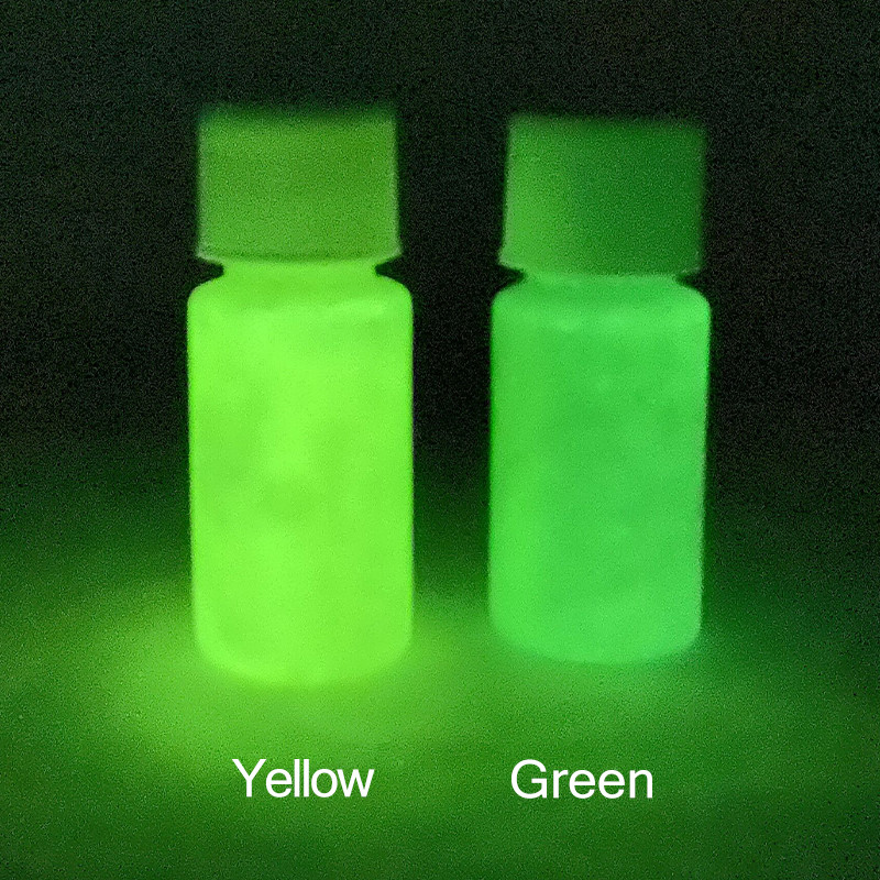 

Glow in the Dark 2 Bottles Luminous Paint for Arts Crafts Party Decorations Green Phosphor Pigment 2