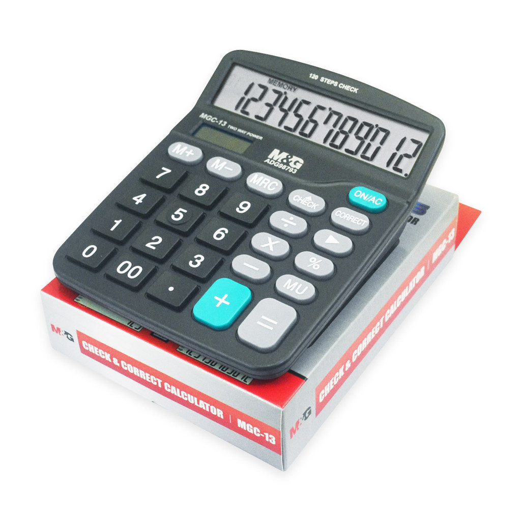 

MGC-13 M&G ADG98793 Kalkulator Step Check 120 Calculator 12 Digit