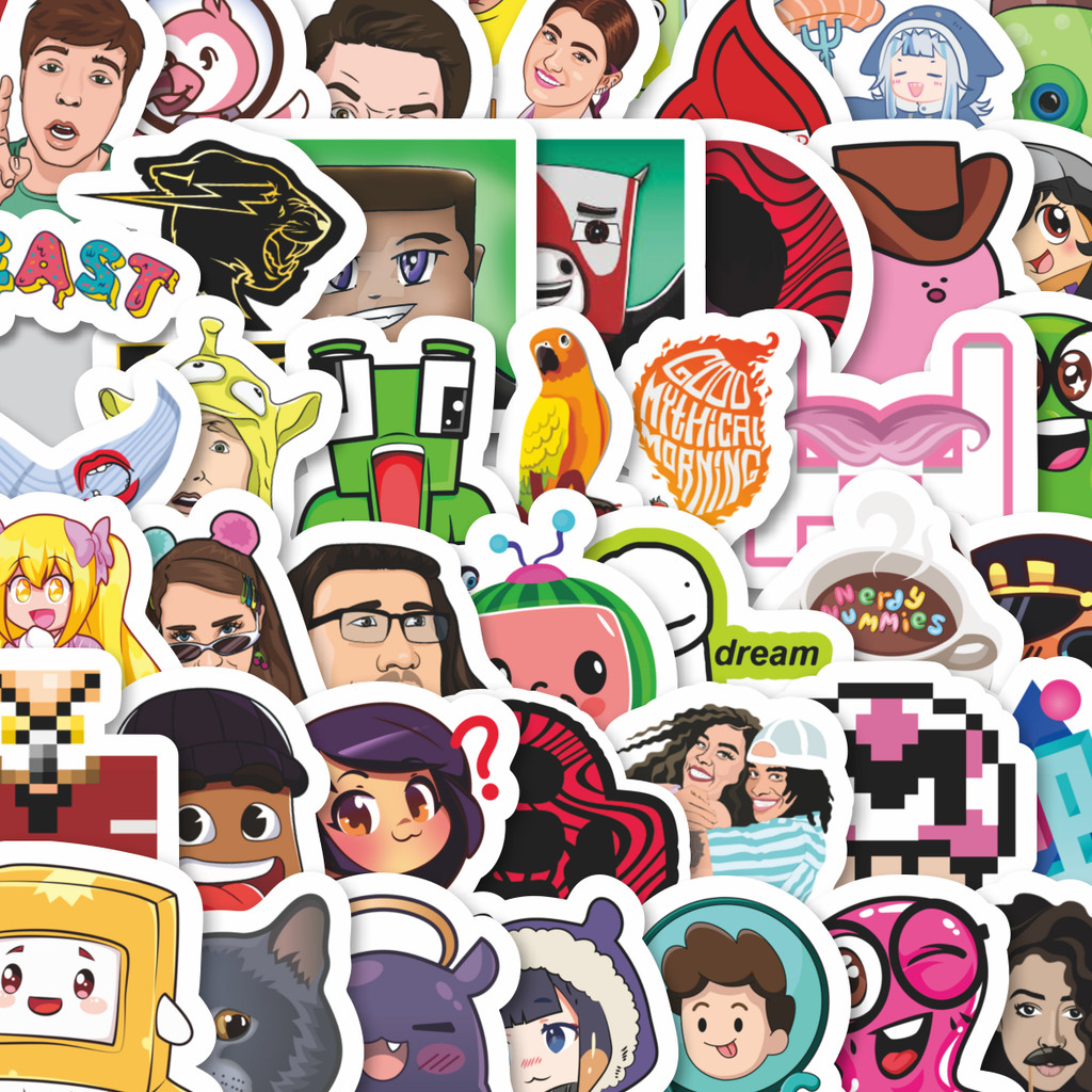 

Stiker Cutting Pack Stiker Kartun Youtuber Anak Stiker Isi 100Pcs Series Aesthetic Lucu Keren Untuk Koper Bahan Vynil