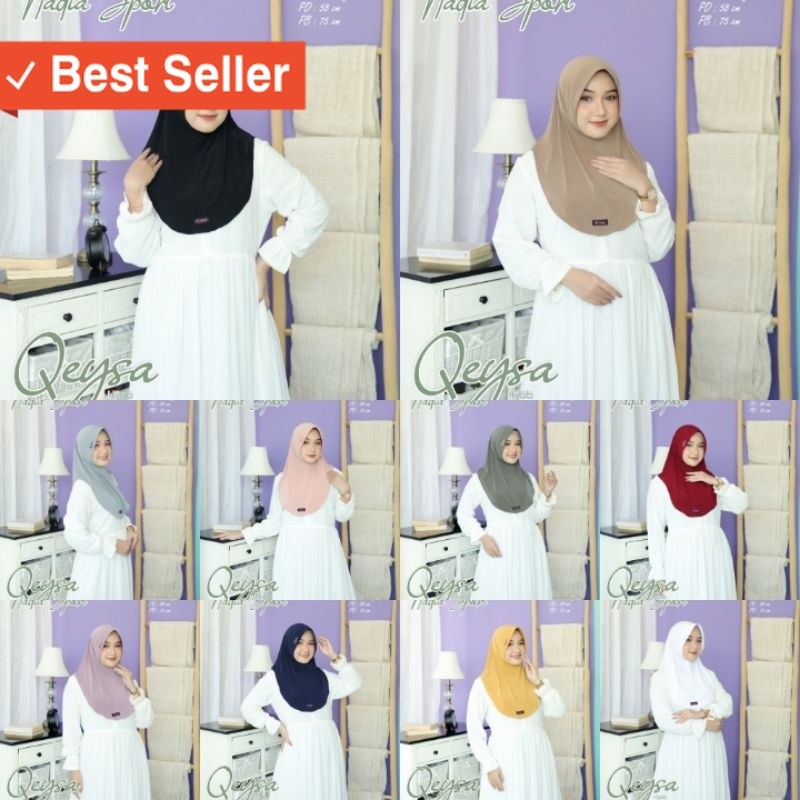 Hijab Murah Olahraga Kekinian KEren Terbaru / Qeysa Hijab / Bergo Nadia Sport Qeysa / Bergo Sport M/