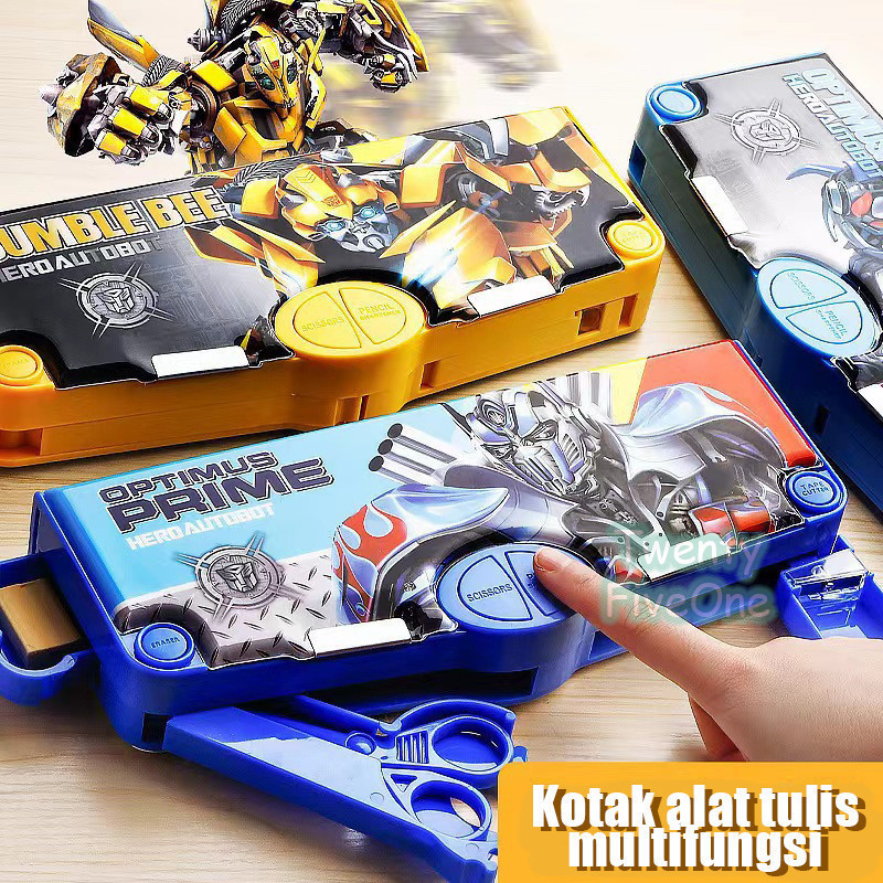 

Tempat Pensil Karakter Anak Laki Laki Multifungsi Kotak Pensil Magnet Tombol Rautan Pencil Case