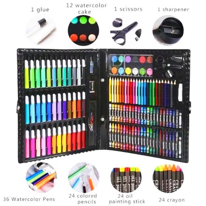 

Crayon Krayon Magic Art Set 150PCS Alat Menggambar Mewarnai Lukis Anak