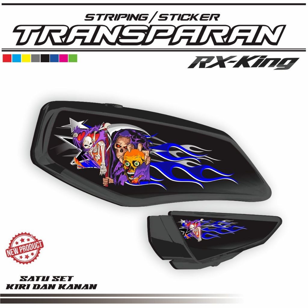 VARIASI STIKER TRANSPARAN UV RX-KING / VARIASI STIKER BAHAN BENING RX KING