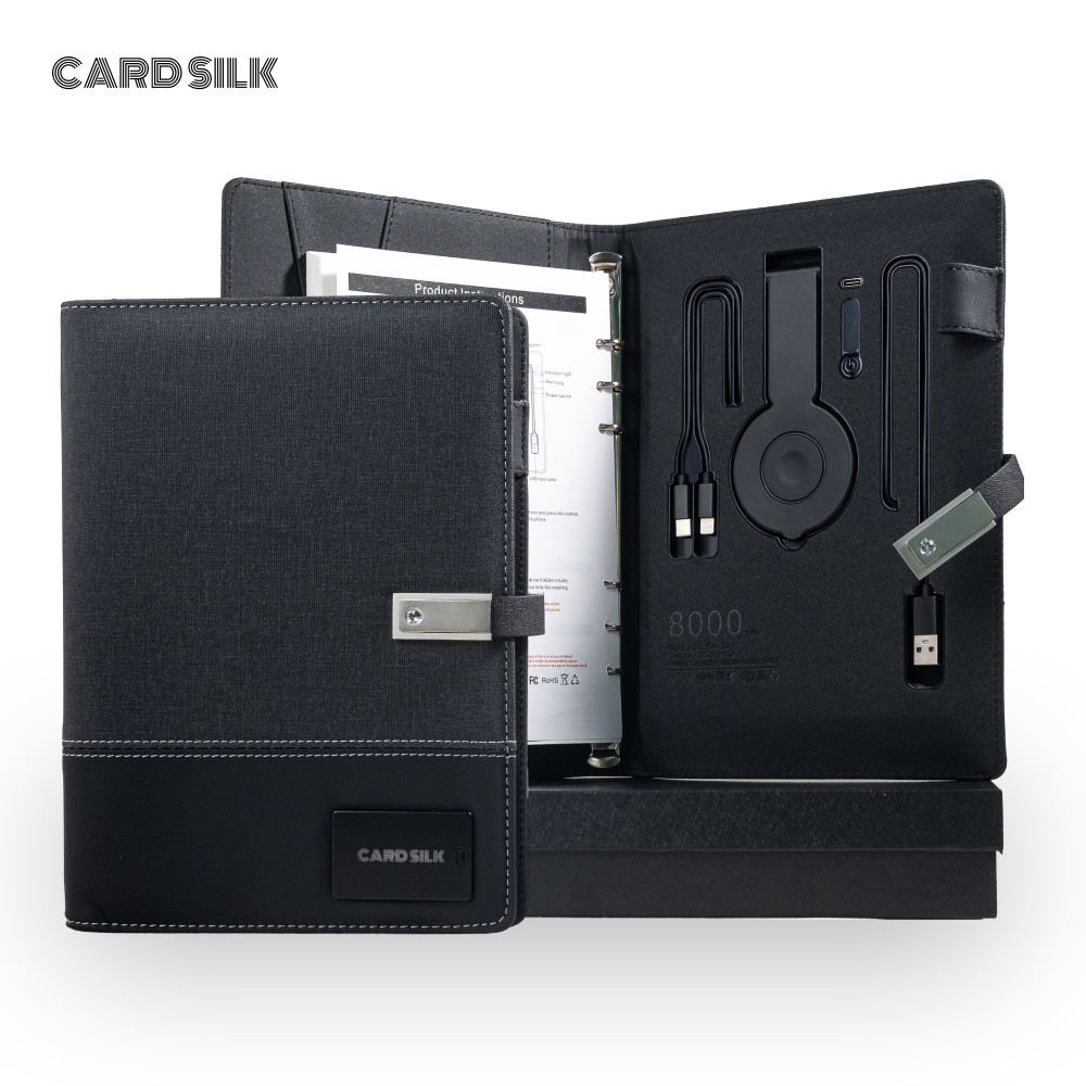 

Planner 2025-2026 with Magnetic Wireless Charging Stand, Travelers Notebook with Power Bank, Leather Notebook Gifts