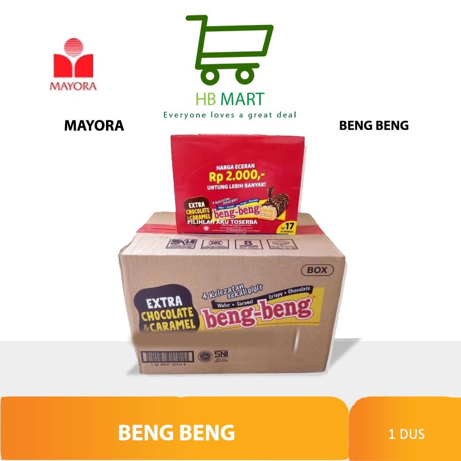 

BENG-BENG REGULAR - Beng-Beng Coklat - 1 kardus isi 8 box (17 pcs) 1 DUS BENG BENG REGULER