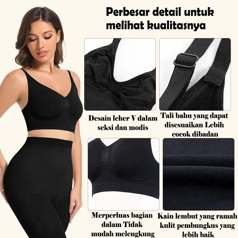 wacoal official store bh tanpa tali GRENEY-Gbras-Bra One Piece Warna Kombinasi Tanpa Kawat Warna Spo