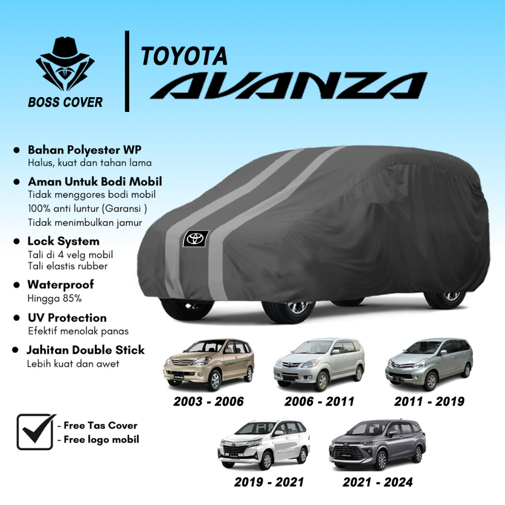 [PREMIUM ORIGINAL] Boss Cover Body Cover Sarung Mobil Avanza Selimut Penutup Avanza Veloz Outdoor Tu