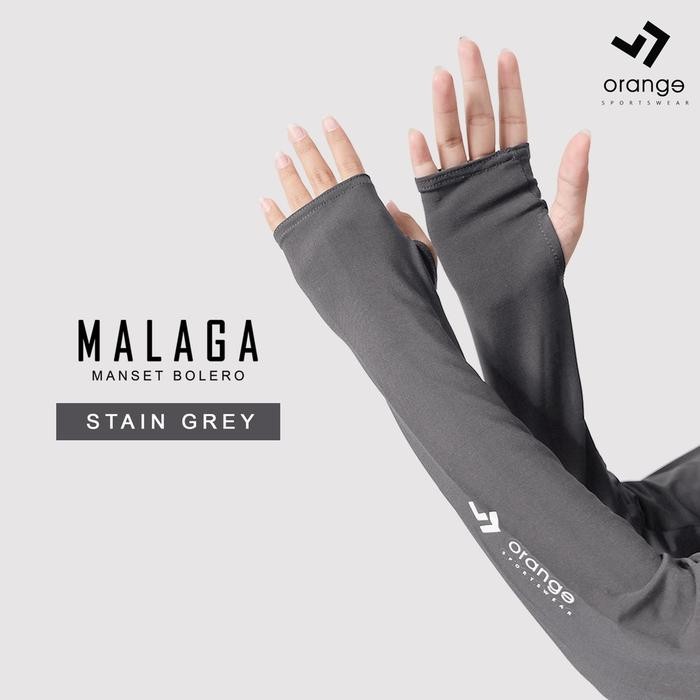Handsock Malaga Manset Bolero Pelindung UV Muslim Tangan Jersey Premium - Stain Grey