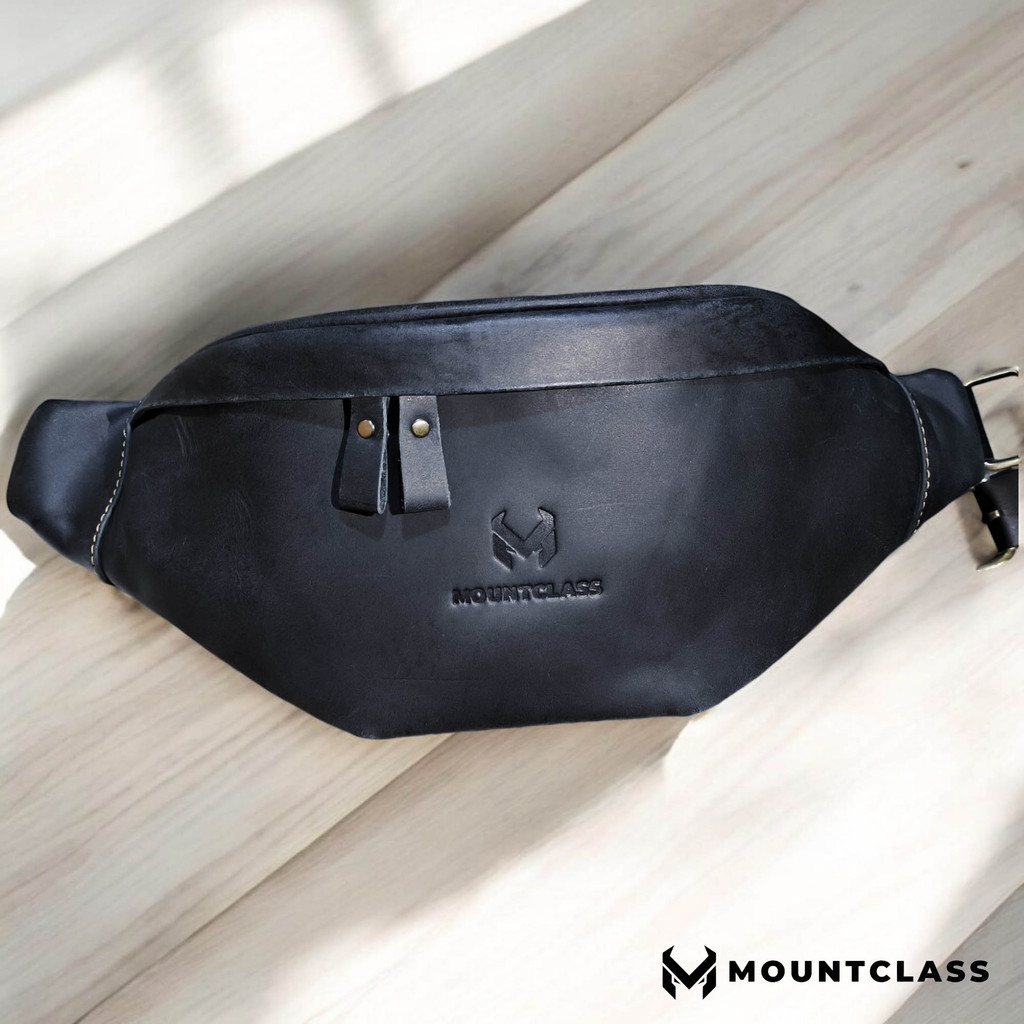 Tas Selempang Waistbag Pinggang Kulit Asli Pria 100% Vintage Original Garut Terbaru Branded Terbaik 