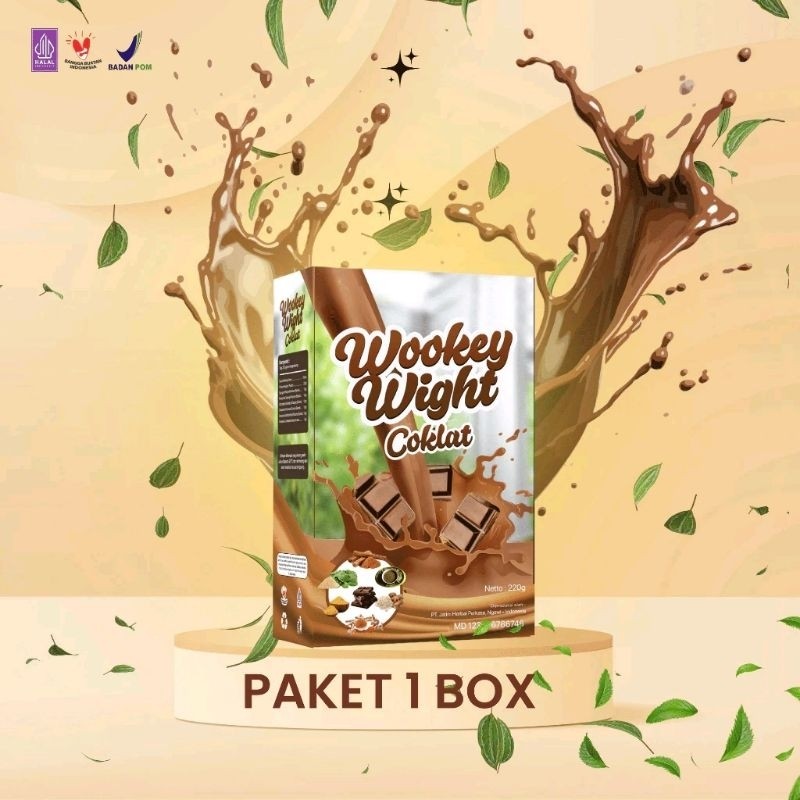 

(1 Box) Wookey Weight 220 Gram Rasa Coklat - Susu Penambah, Penggemuk Berat Badan Halal MUI