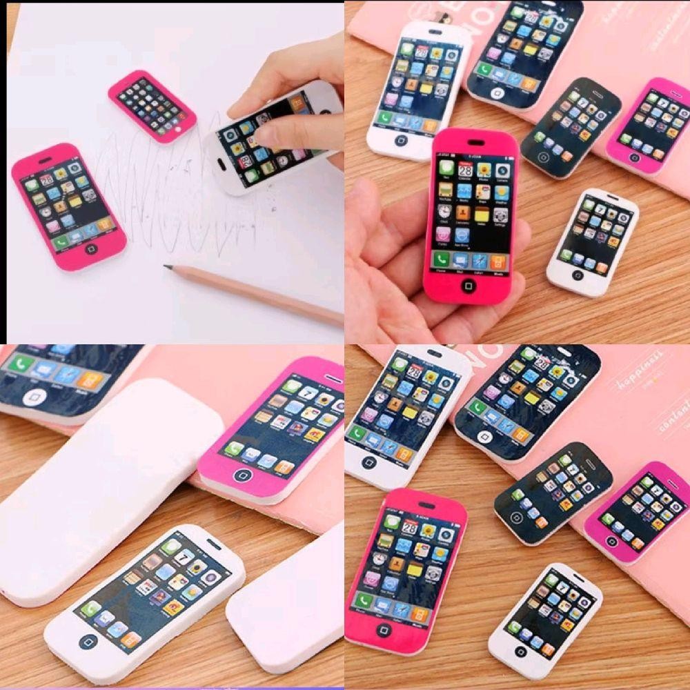 

Penghapus pensil Alat Tulis Kreatif Kartun Ponsel Apple Hadiah alat hapus pensil hp handphone Stationery