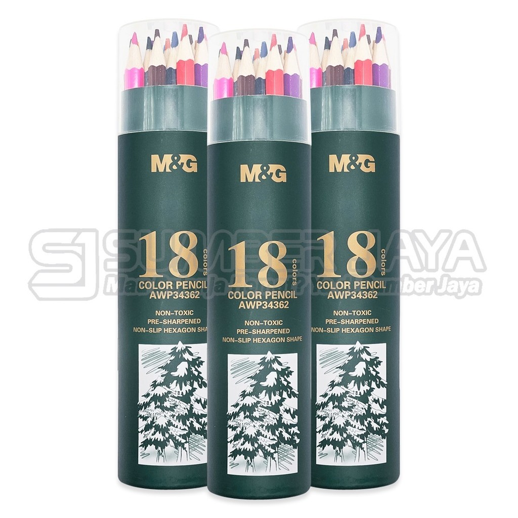 

Pensil Warna Hexagonal Alat Melukis Anak 12/18/24/48 Warna M&G AWP34361 AWP34362 AWP34363 AWP36827 AWP36828