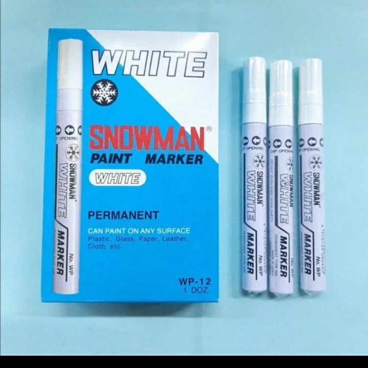 

spidol putih medium tip 1pack 12pcs / paint marker wp-12 / silver sp-12 / gold gp-12 / hitam cp-12