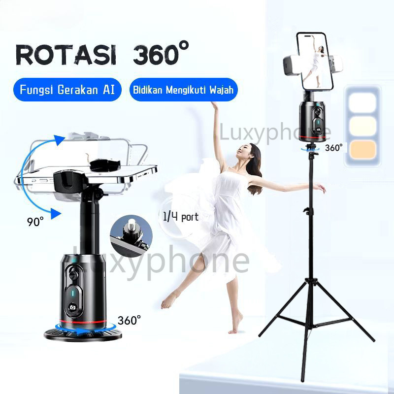 P05 Tripod Gimbal Stabilizer  Tongsis 360° Derajat Stabilizer Tripod Face Tracking Bluetooth Gimbal 