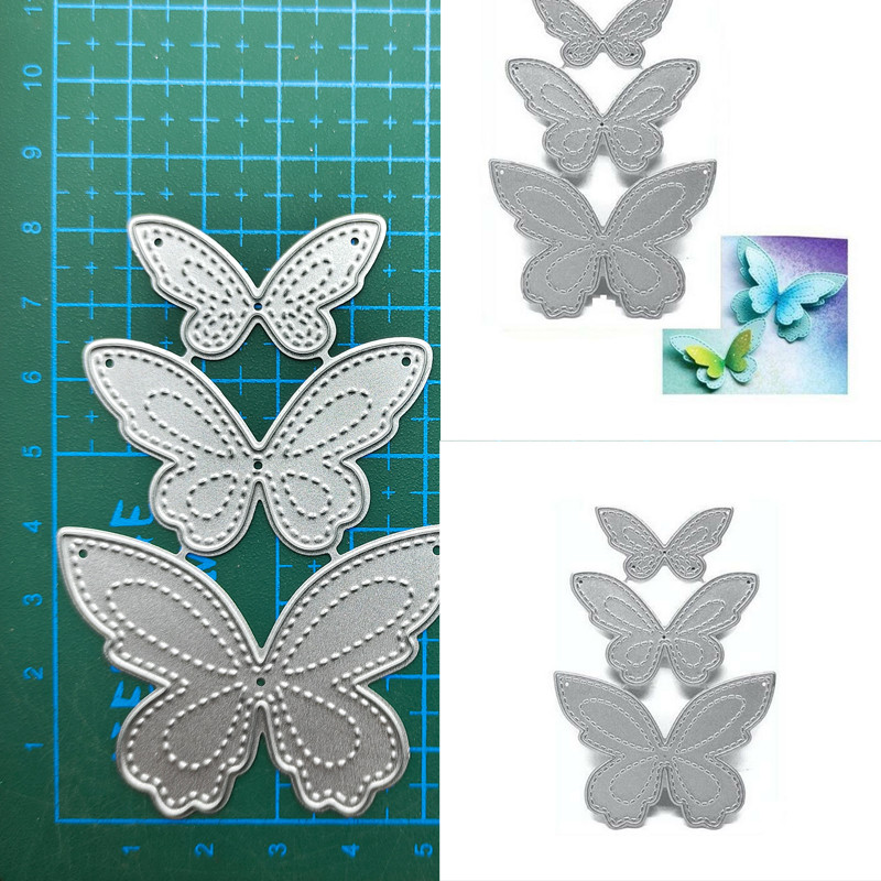 

Butterfly Metal stencil mold Cutting Dies decoration scrapbook die cuts Album Paper Craft Embossing DIY Card Crafts