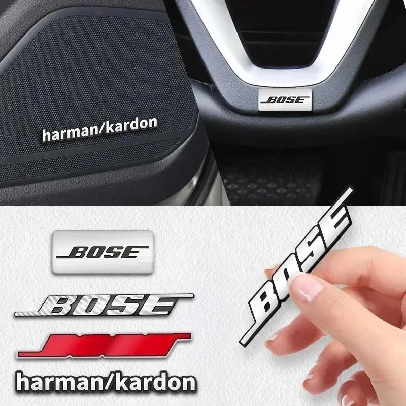 Harman Kardon BOSE Badge aluminum 3D car audio stickers For Mercedes Benz BMW Lexus Mazda Volvo Fiat