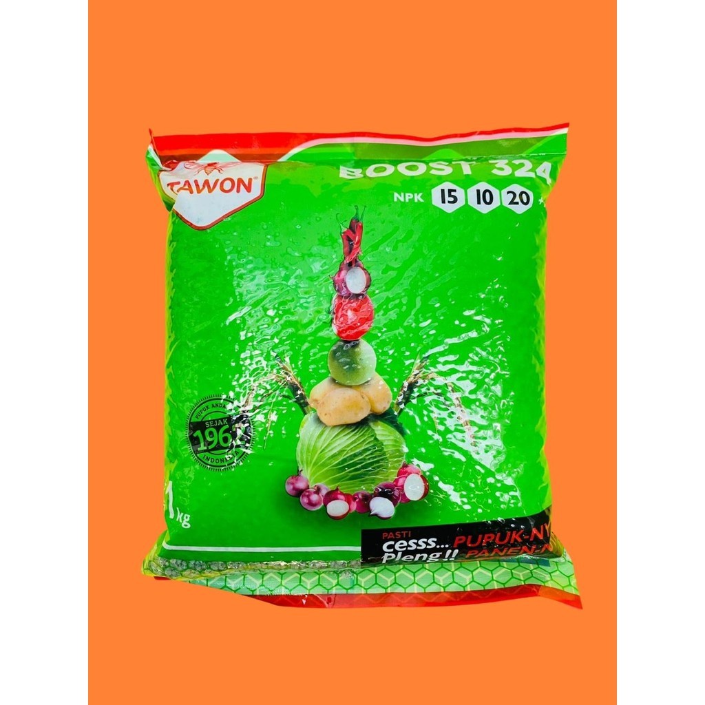 Pupuk NPK 15-10-20+TE BOOST 324 Cap Tawon berat isi 1KG
