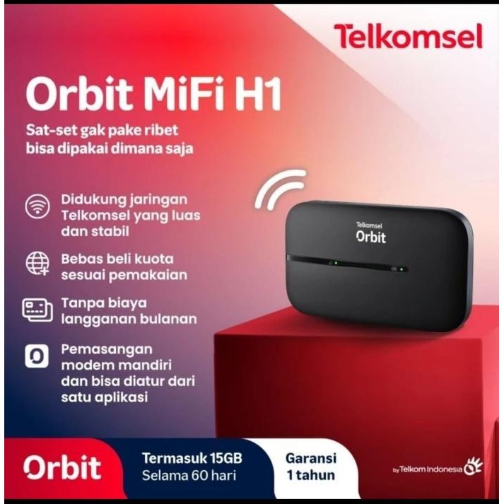 Mifi Modem Wifi 4G All Operator Huawei E5576 - Hitam 15Gb