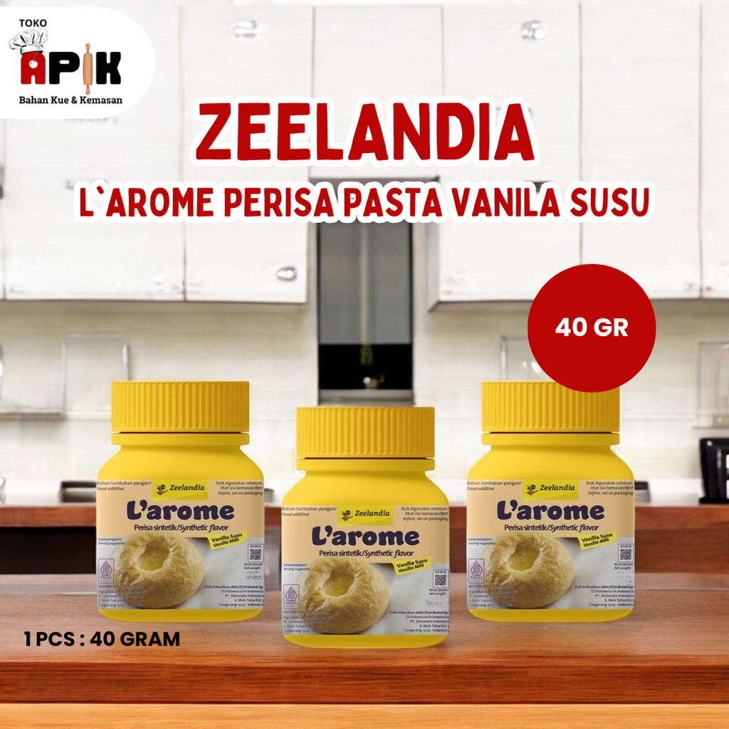 

ZEELANDIA L'AROME PERISA PASTA VANILA SUSU 40GR / Larome Essence Makanan / Synthetic Flavour