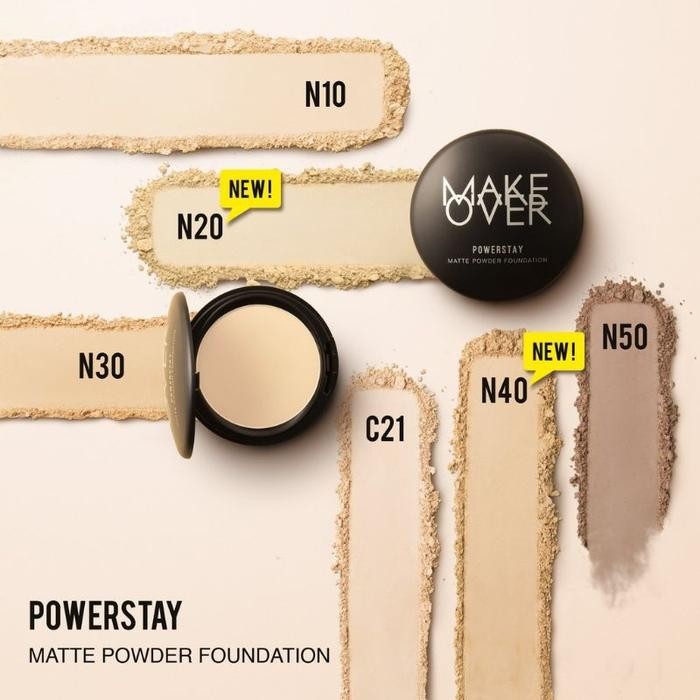 Make Over Powerstay Matte Powder Foundation - make over powder foundation bedak padat bedak twc - be