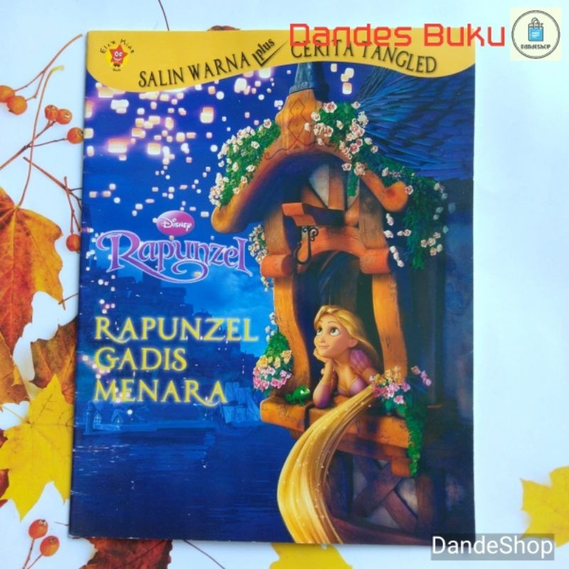 Disney Rapunzel - Salin Warna plus cerita Tangled - Rapunzel Putri Kerajaan - Buku Aktivitas Anak
