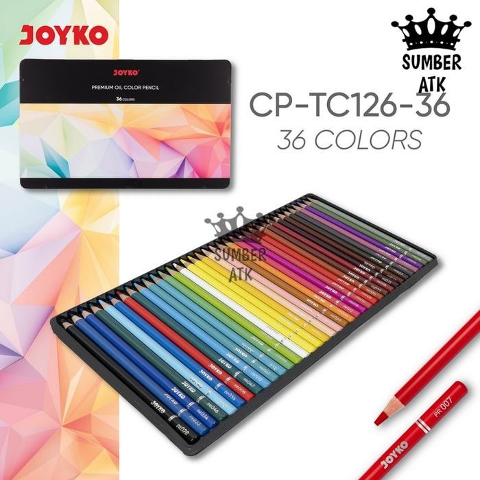 

【M-MT】FLASH SALE!!! Premium Oil Color Pencil Pensil Warna Joyko CP-TC126 36 , 48 , 72 , 120 WARNA - 36 WARNA