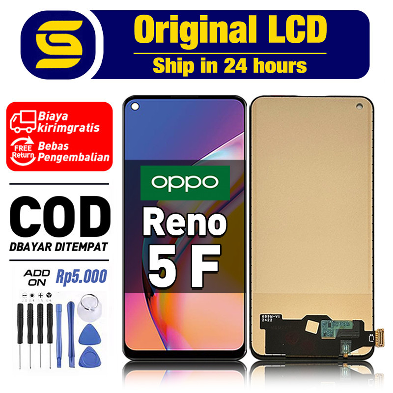 LCD OPPO Reno 5F Original Touchscreen Fullset Compatible For Glass Digitizer ori asli COD