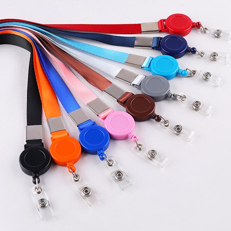 

Retractable Neck Strap Lanyard With Badge Reel for ID Card Holder