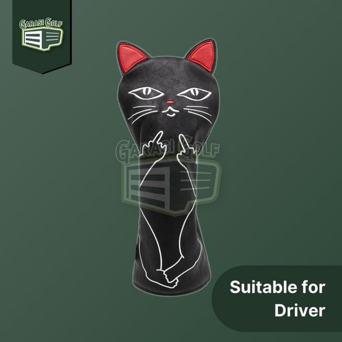 [[Promo]] Naughty Cat Driver Head Cover Golf - Sarung Stick Club Headcover - Default