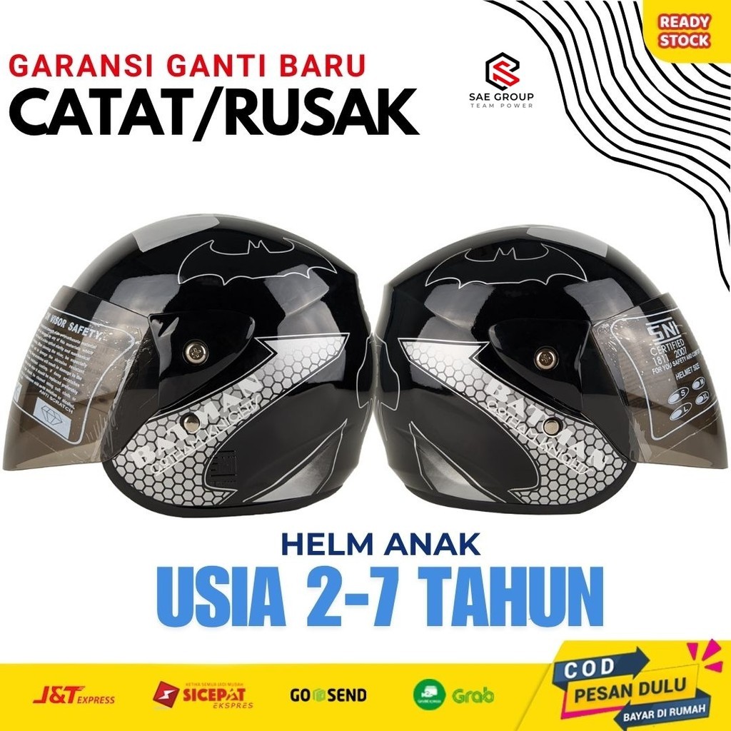 Helm Motor Anak Kecil Umur 1 2 3 4 5 6 7 Tahun SNI Laki Laki Lucu