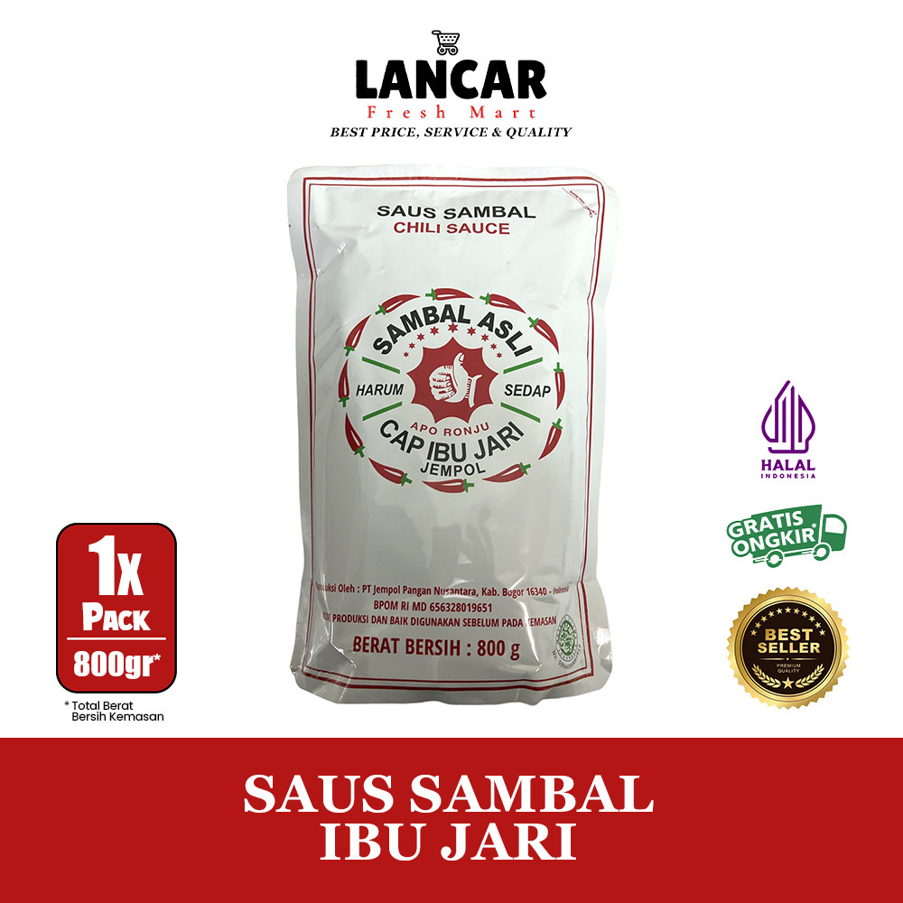 

SAUS SAMBAL CAP IBU JARI 800GR / SAUS JEMPOL REFILL PACK 800GR