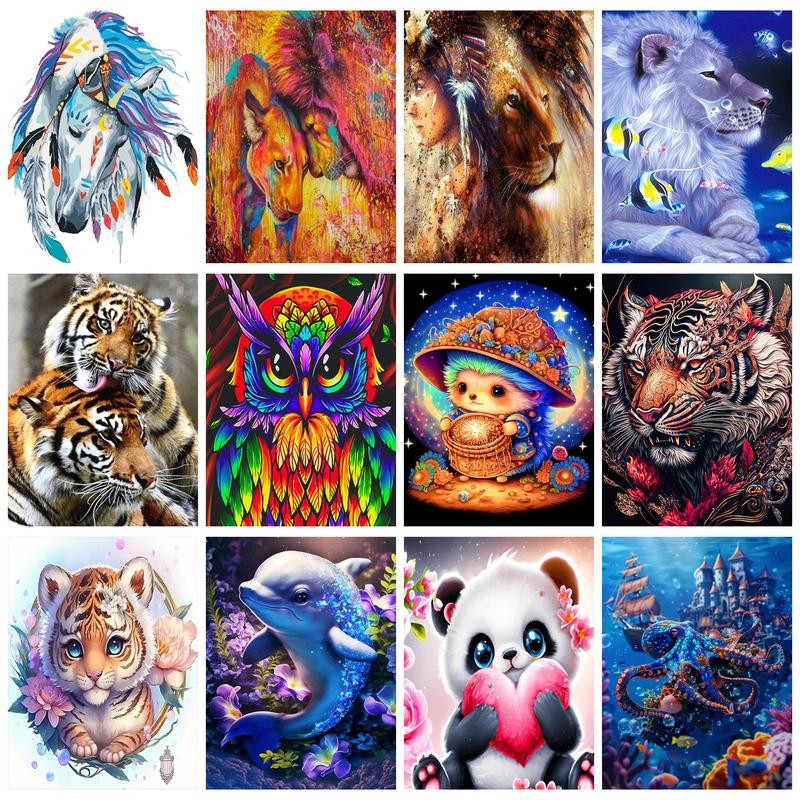 

RUOPOTY Octopus Diy Painting By Number Kits For Adults Animals Acrylic Paint Picture By Number Modern Drawing On Canvas Art Gift
