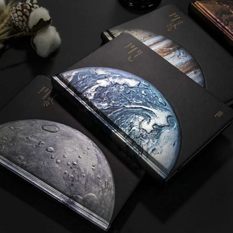 

Creative AR Planet moon Notebooks,Full-Color Illustrated Notepad,Hardcover Cover,112 Sheets/Book,100gsm Office Study Diary