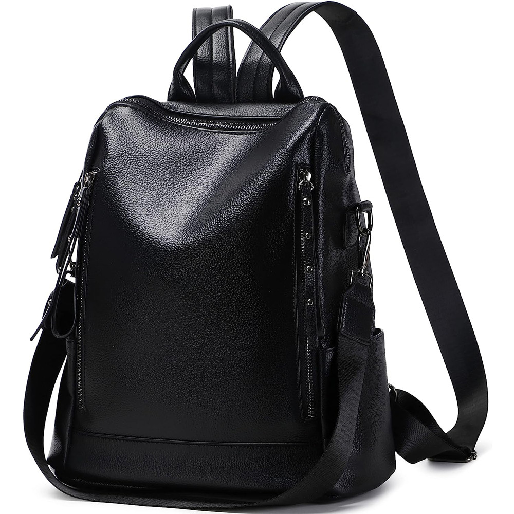 Tas Ransel untuk Wanita, Kulit PU Lembut Anti Pencurian Tas Ransel Perjalanan Tas Bahu Kasual untuk 