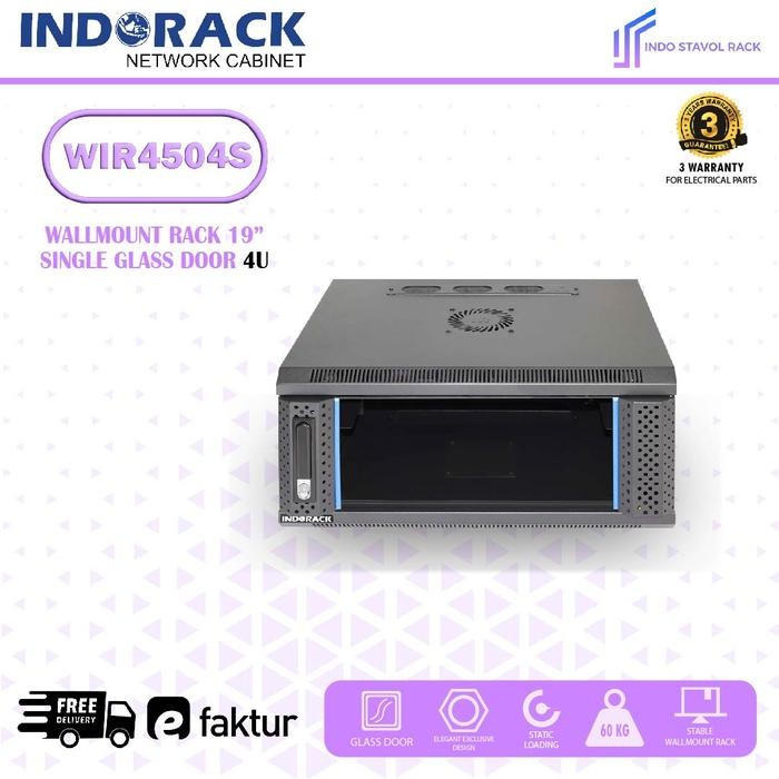 Indorack Wallmount Rack WIR4504S 4U 450mm Rak Server Internet Wifi PC