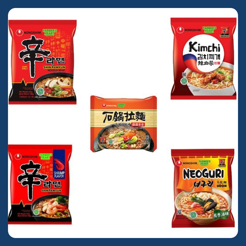 

EXP MARET 2026 NONGSHIM SHIN RAMYEON RAMYUN RAMEN Mie Instan HALAL Spicy Mushroom Kimchi Neuguri Udon ClayPot