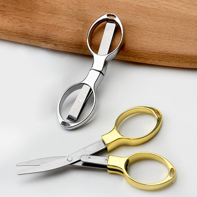

Gunting Stainless Lipat Gunting Travel Serbaguna Gunting Kecil Potong rambut Gunting Lipat Portable Dragon Alloy Stainless Steel