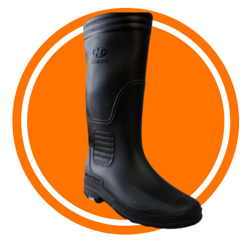 Sepatu boots karet hitam NE boots / sepatu proyek karet / sepatu boots