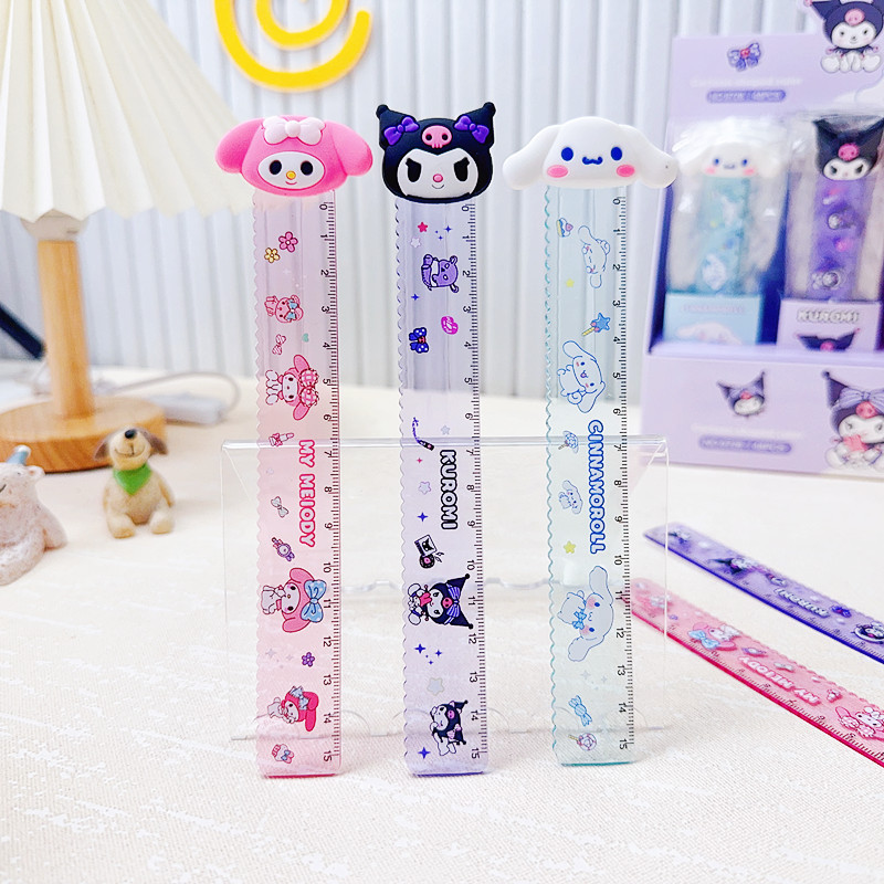 

PENGGARIS 15CM MOTIF KARAKTER LUCU ANAK PEREMPUAN / PENGGARIS UJUNG BULAT KAWAII