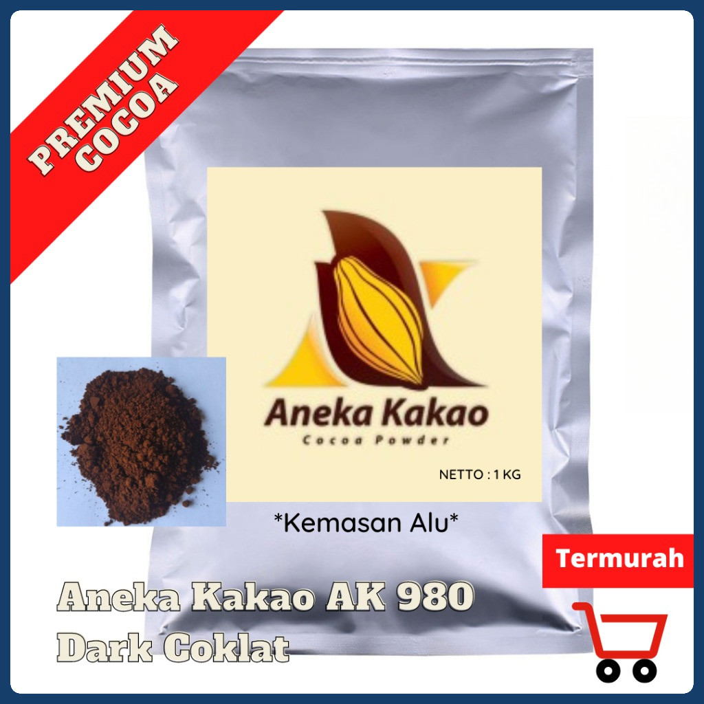 

ANEKA KAKAO COCOA POWDER AK 980 DARK COKLAT 1 kg / 500 g coklat bubuk