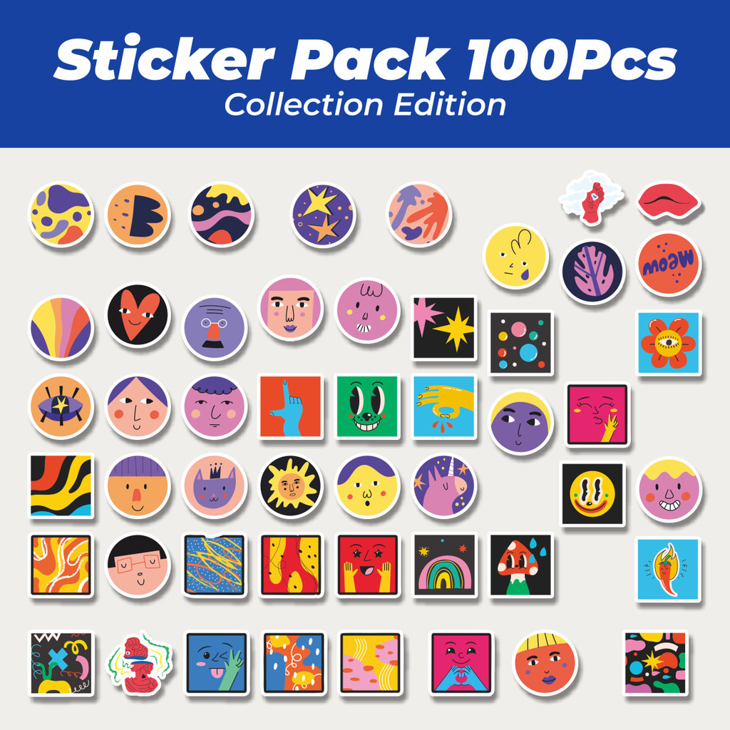 

Hot Stiker Ilustrasi Penuh Warna Lucu Anti Air Stikers Berperekat Waterproof Sticker Decal Buat Motor Helm Buku Journal Koper Casing HP Laptop Botol Minum
