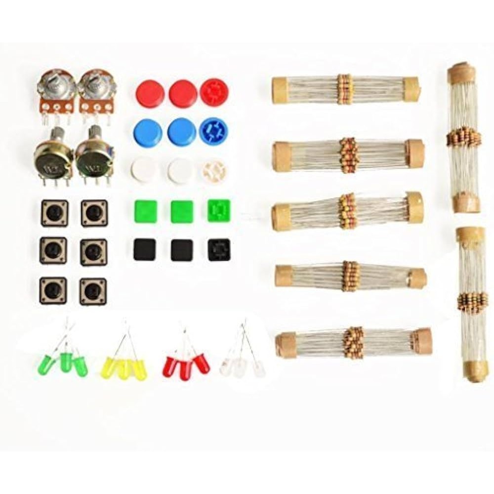 Paket Kit Pemula Elektronik Komponen Set Dasar Resistor Potensiometer LED DIY