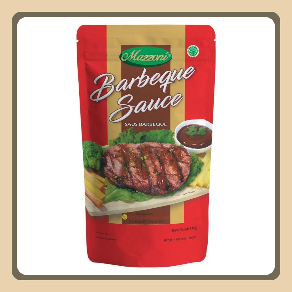 

Mazzoni Saus Barbeque 1 Kg Gurih Manis Pedas