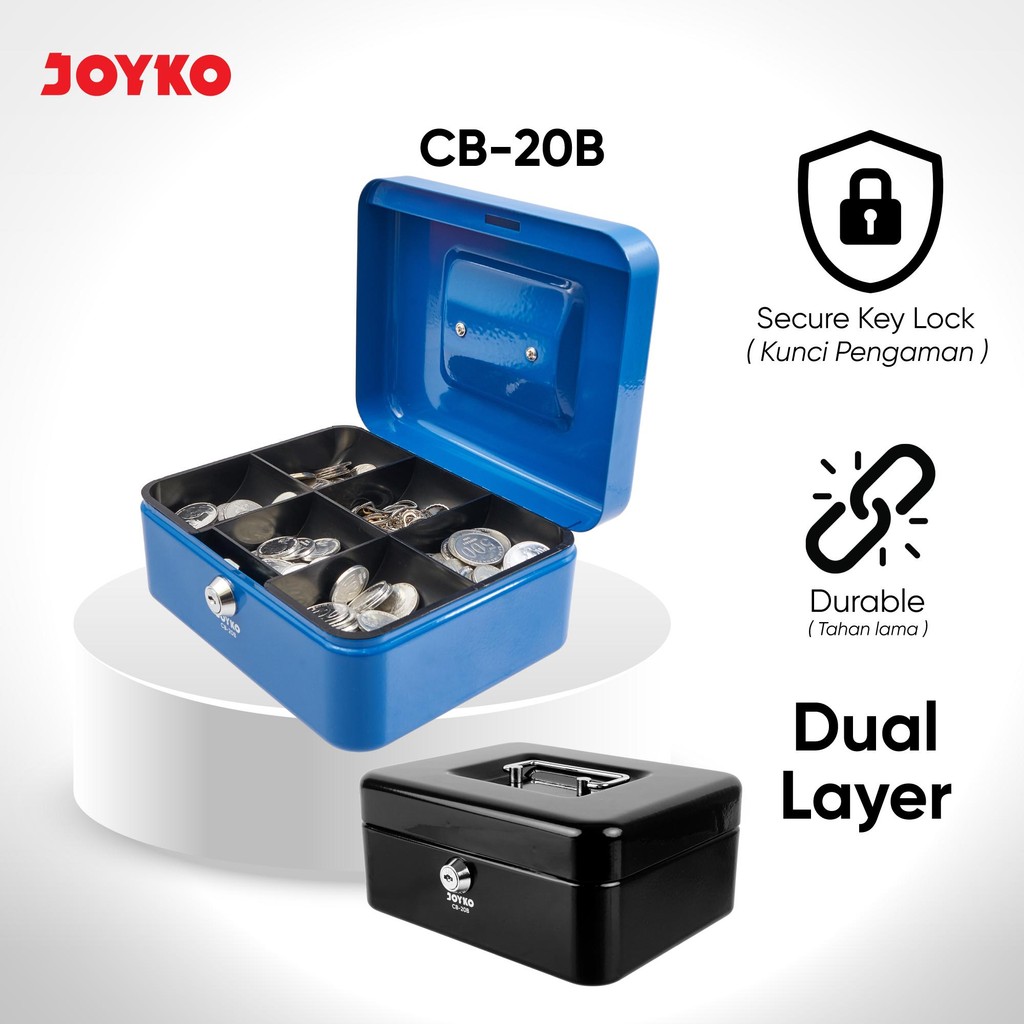 JOYKO Brankas Uang Cash Box Kotak Uang Kas CB-20B